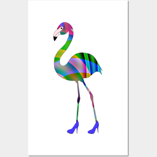 Chic Flamingo Posters and Art